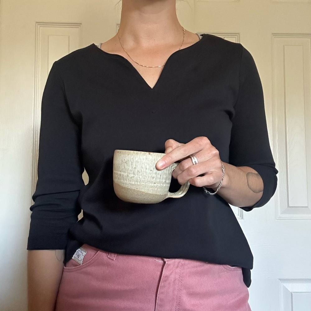 L.L. Bean Black Long Sleeve Women's Top